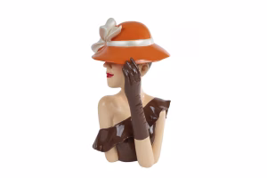 Sculptuur Lady met hoed
