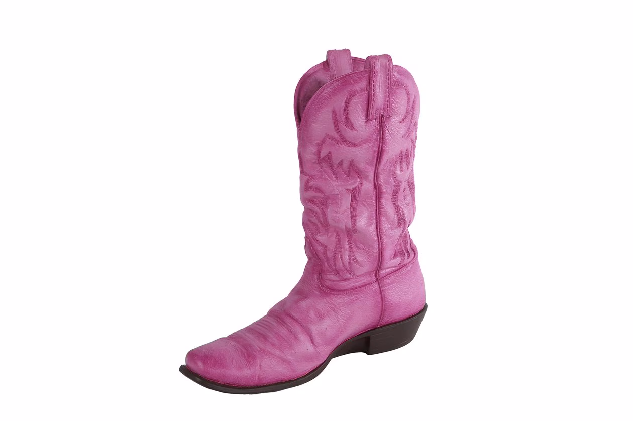 Decoratieve Cowboylaars Vaas – Roze, 28cm 1 Cowboylaars Vaas Roze, 28cm