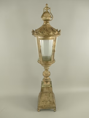 Lantaarn Rustiek Goud IJzerkleur – H.95 cm | Klassieke Eyecatcher met Warme Sfeer