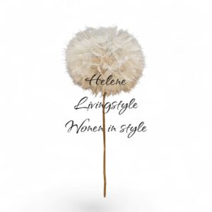 Dandelion kunstbloem wit 35cm