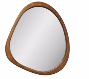 Luxon spiegel organische vorm houtlook 44x48 cm – moderne wandspiegel