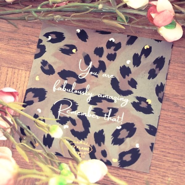 Luxe Vegan Leren Sleutelhanger Panterprint – Cadeau "You are Fabulous" 5 Sleutelhanger in Panterprint