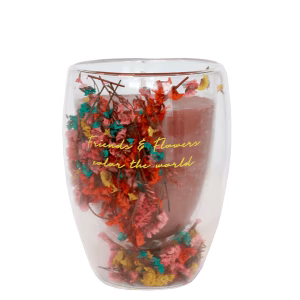 sojakaars silky tonka .Luxe sojakaars With Love Green Tea Time met bloemen in dubbelwandig glas