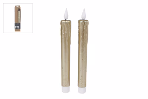 kaars led tearful goud set
