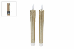 kaars led tearful goud set