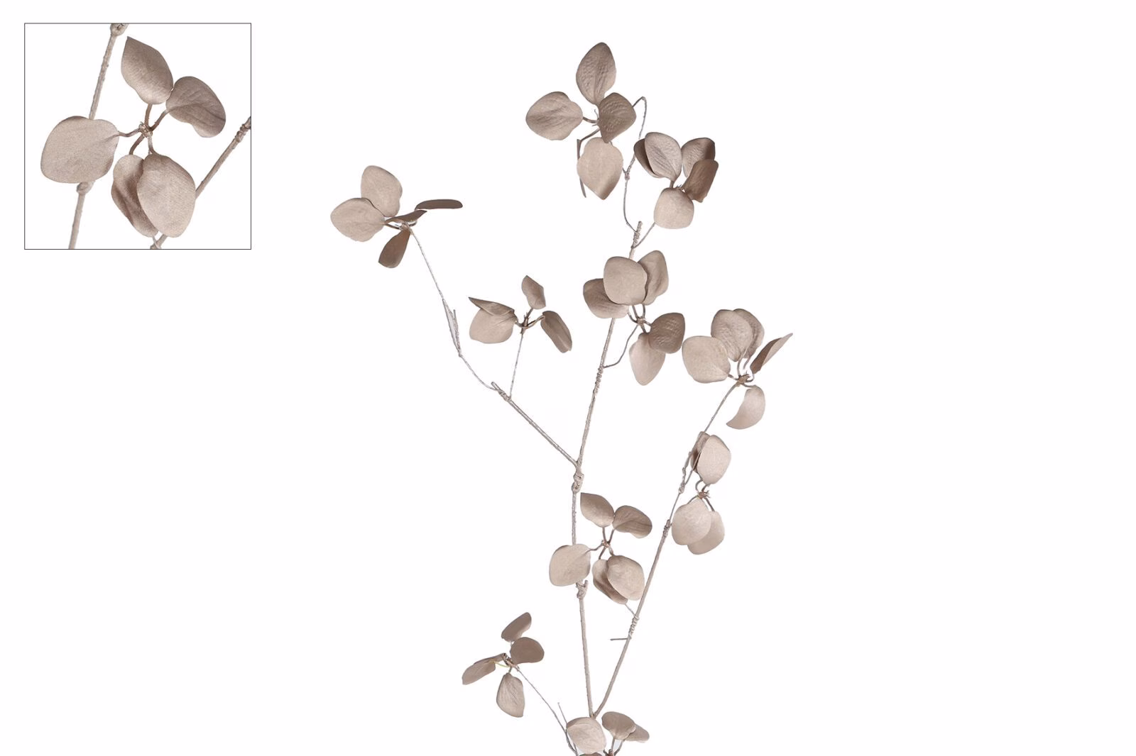 Kunsttak “Wild Leaf” Champagne – 80 cm – Luxe Decoratie Tak 1 Kunsttak Wild Leaf Champagne