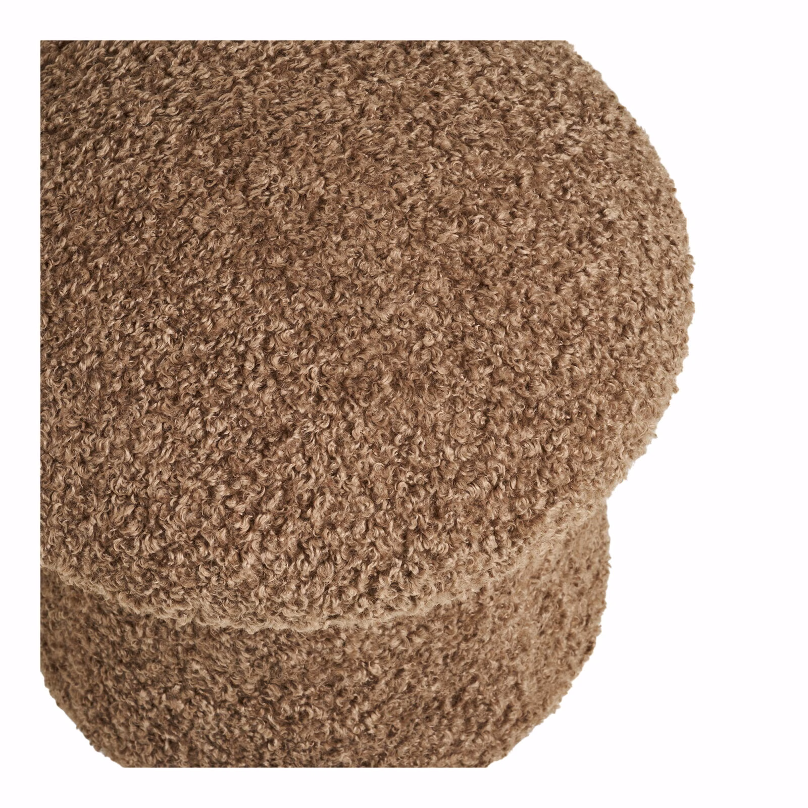 Poef “Enna” – Paddenstoel Model – Bruin Kunstbont Ø45x45 cm – Zachte Poef van Polyester & Multiplex 2 Poef “Enna” – Paddenstoel Model – Bruin Kunstbont Ø45x45 cm – Zachte Poef van Polyester & Multiplex - Afbeelding 2