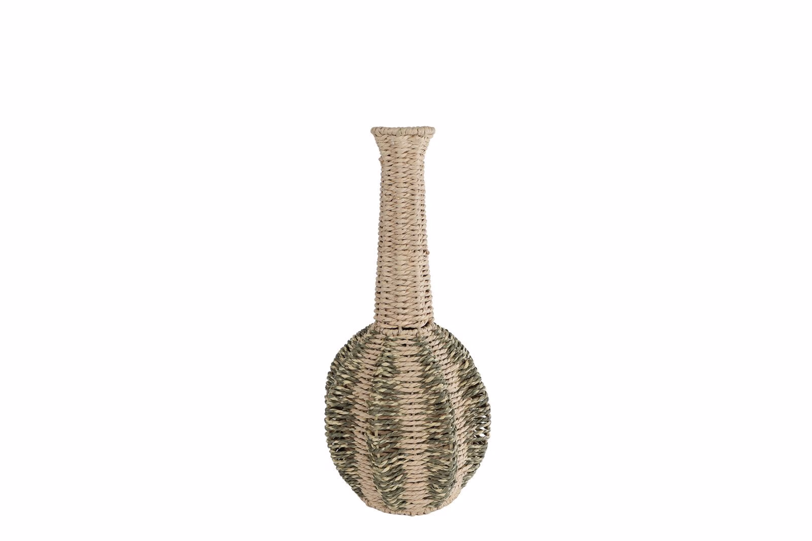 Vaas Tjitske Naturel Groen – Zeegras Decoratie 40cm 1 Vaas Tjitske S Zeegras Naturel Groen