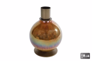 Kandelaar Joost  Crème/Bruin Glas
