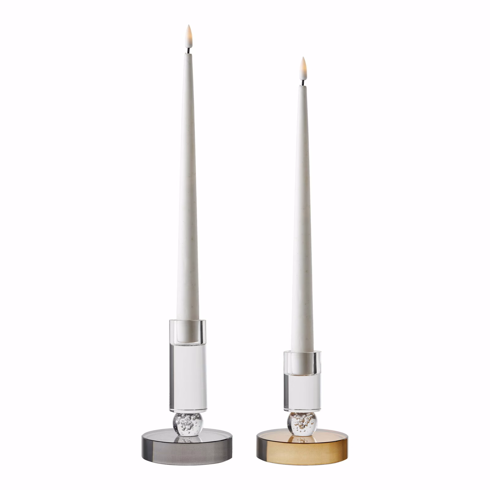Kandelaar Glas Bruin/Wit – Ø8,5×10 cm | Warm & Trendy 2 Kandelaar Glas Bruin/Wit – Ø8,5×10 cm | Warm & Trendy - Afbeelding 2