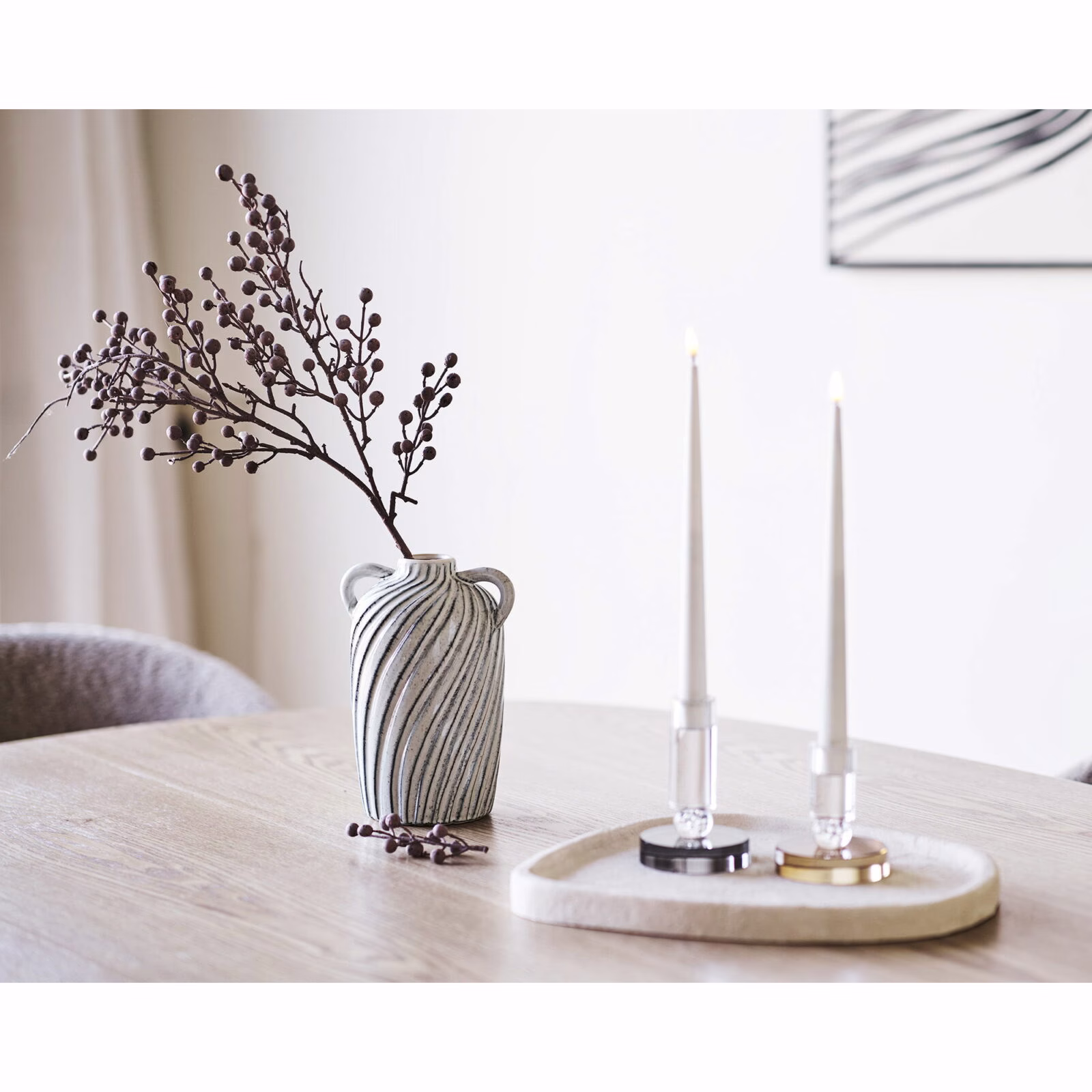 Kandelaar Glas Bruin/Wit – Ø8,5×10 cm | Warm & Trendy 3 Kandelaar Glas Bruin/Wit – Ø8,5×10 cm | Warm & Trendy - Afbeelding 3