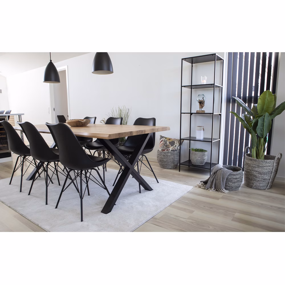 Oslo Eetkamerstoel zwart met naturelhout 8 Oslo Eetkamerstoel zwart met naturelhout - Afbeelding 8