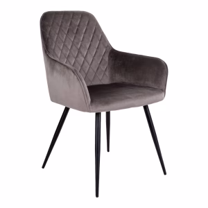 Harbo eetkamerstoel velvet grijs