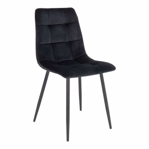 Eetkamerstoel in microvezel, zwart