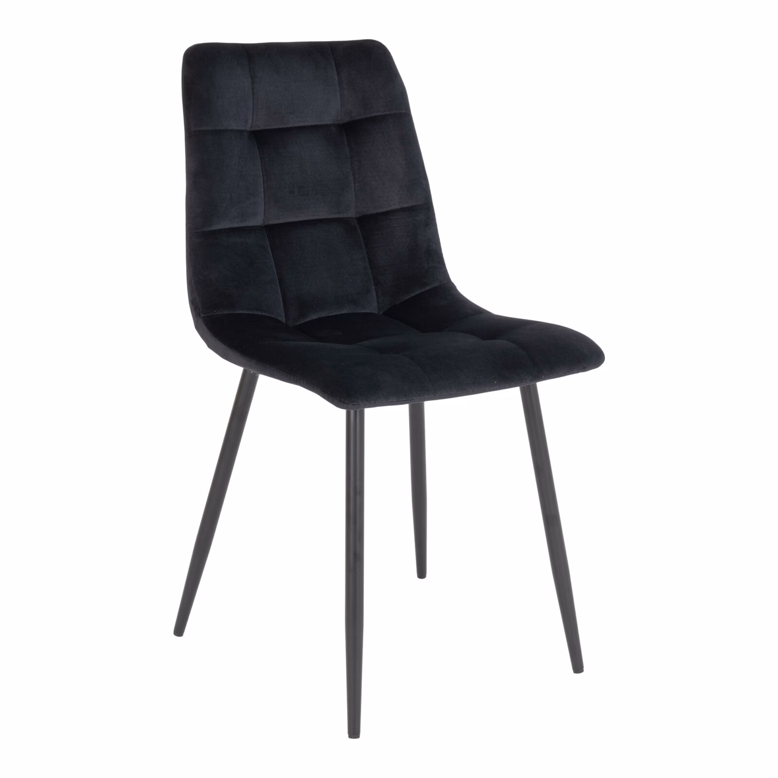 Eetkamerstoel in microvezel, zwart 1 Eetkamerstoel in microvezel, zwart