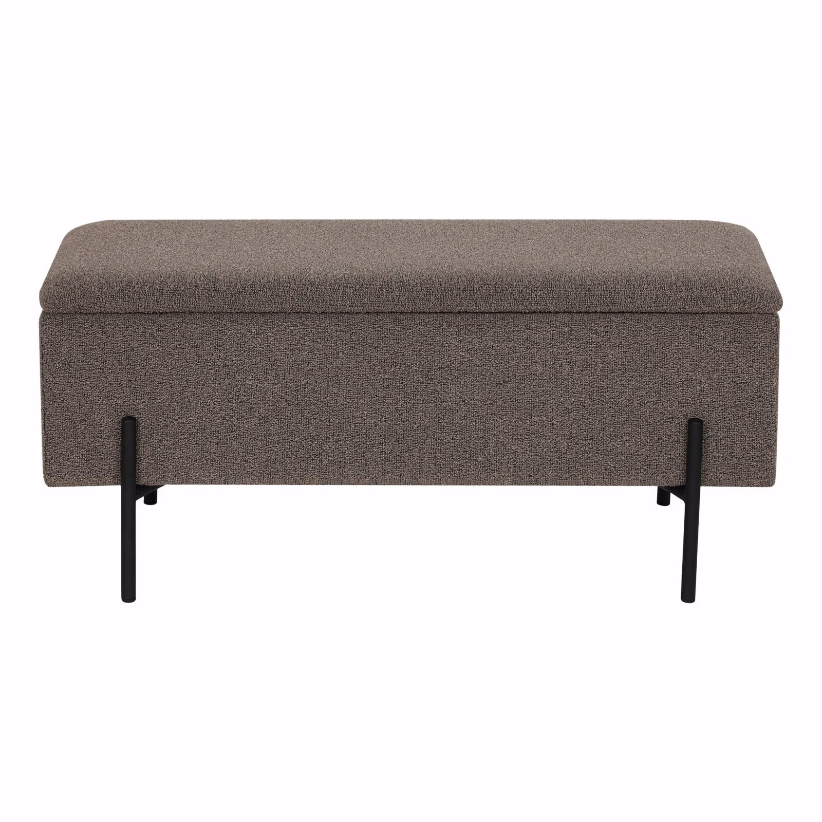 Watford Bench Opbergbank Bouclé Bruin 95 cm – Stijlvol & Praktisch 1 Watford Bench Opbergbank Bouclé