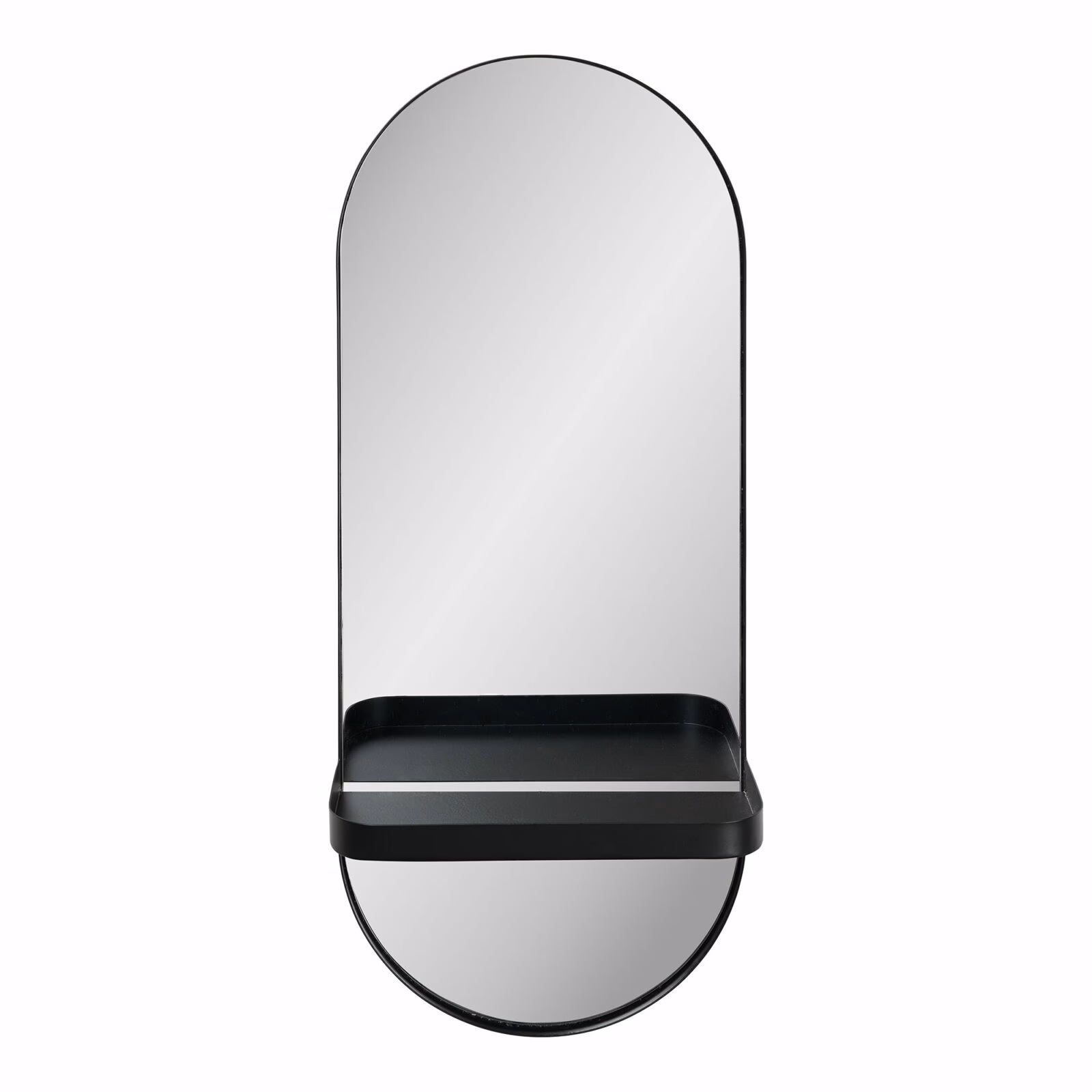 Olbia Spiegel met Metalen Plank – Zwart Staal | 25 × 12 × 60 cm 1 Olbia Spiegel met Metalen Plank