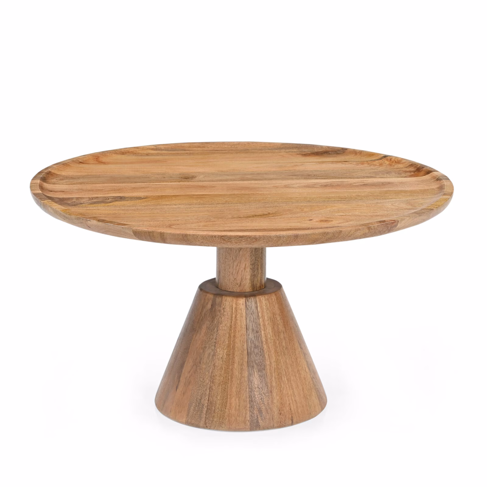 Salontafel Jade Kegelvoet Naturel Mangohout – Rond & Tijdloos Design 2 Salontafel Jade Kegelvoet Naturel Mangohout – Rond & Tijdloos Design - Afbeelding 2