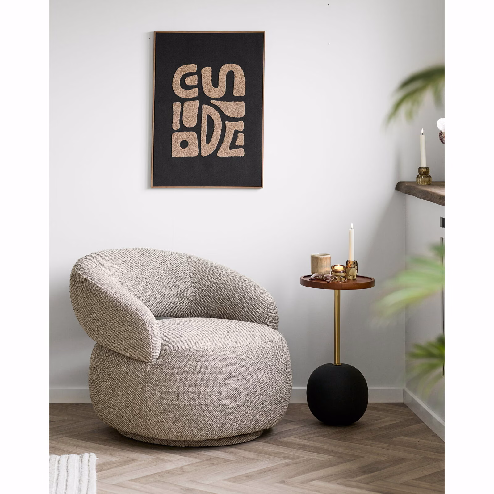 Sirone bijzettafel - mangohout/staal, zwart/messinglook/donkerbruin Ø30x56 cm 5 Sirone bijzettafel - mangohout/staal, zwart/messinglook/donkerbruin Ø30x56 cm - Afbeelding 5