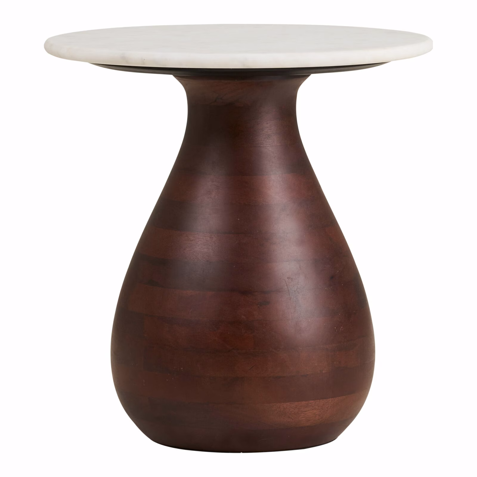 Heide bijzettafel - bijzettafel, mangohout/marmer, donkerbruin/wit ø40x41 cm 2 Heide bijzettafel - bijzettafel, mangohout/marmer, donkerbruin/wit ø40x41 cm - Afbeelding 2