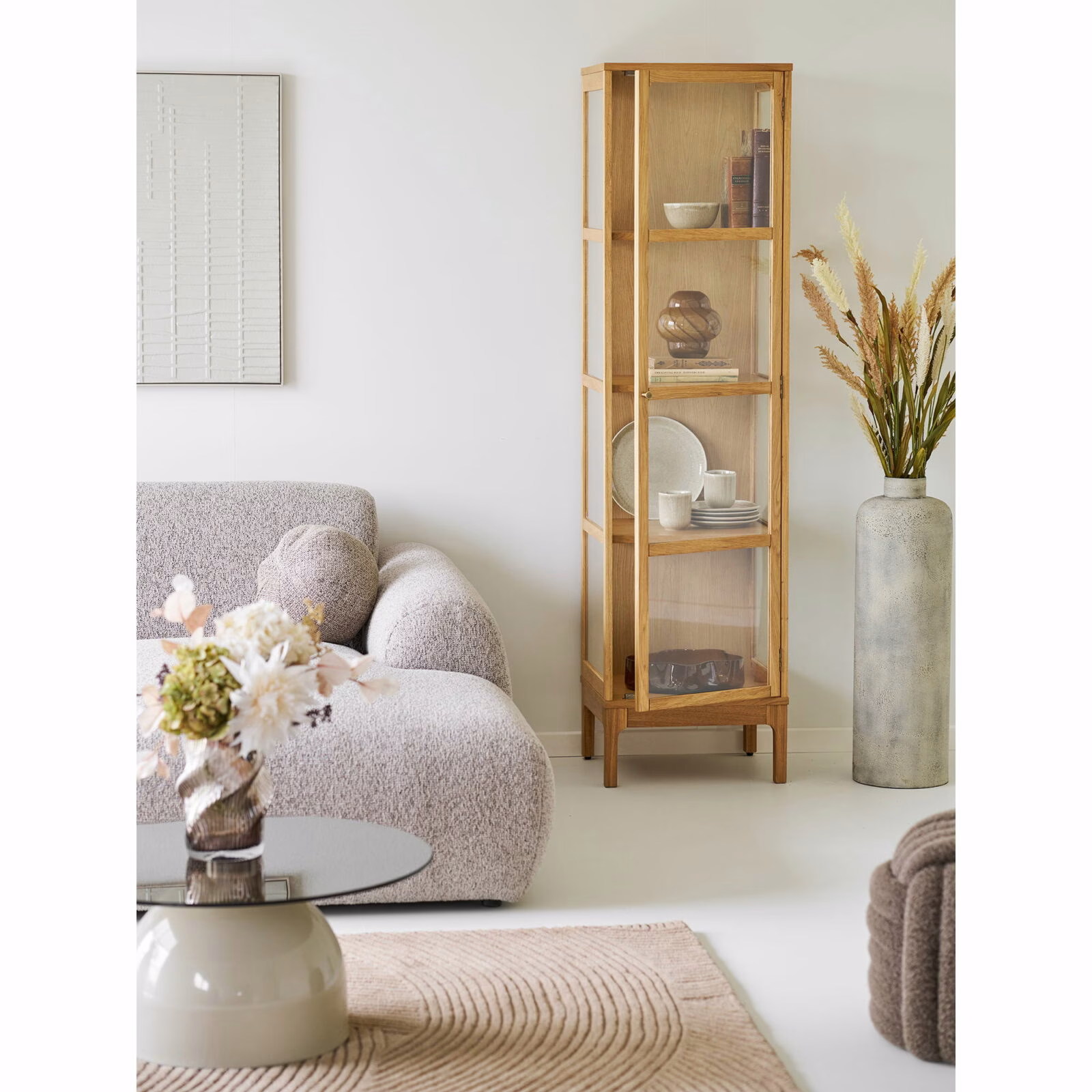 Decoratieve Metalen Pot Antique Beige – Ø24 × 78,5 cm – Luxe Hoog Model 5 Decoratieve Pot Metaal Antique