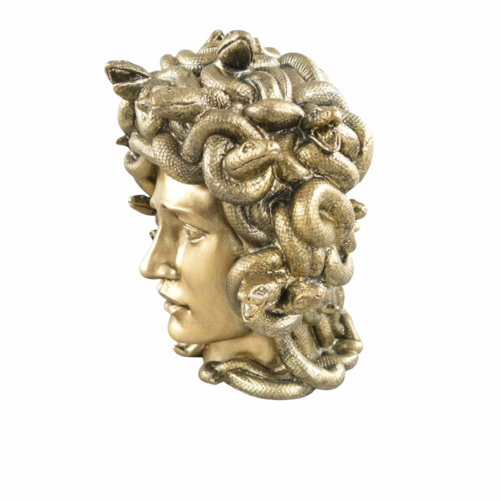 Medusa Buste Goud – Polystone – Luxe Decoratiebeeld – 18×18×14 cm 3 Medusa Buste Goud