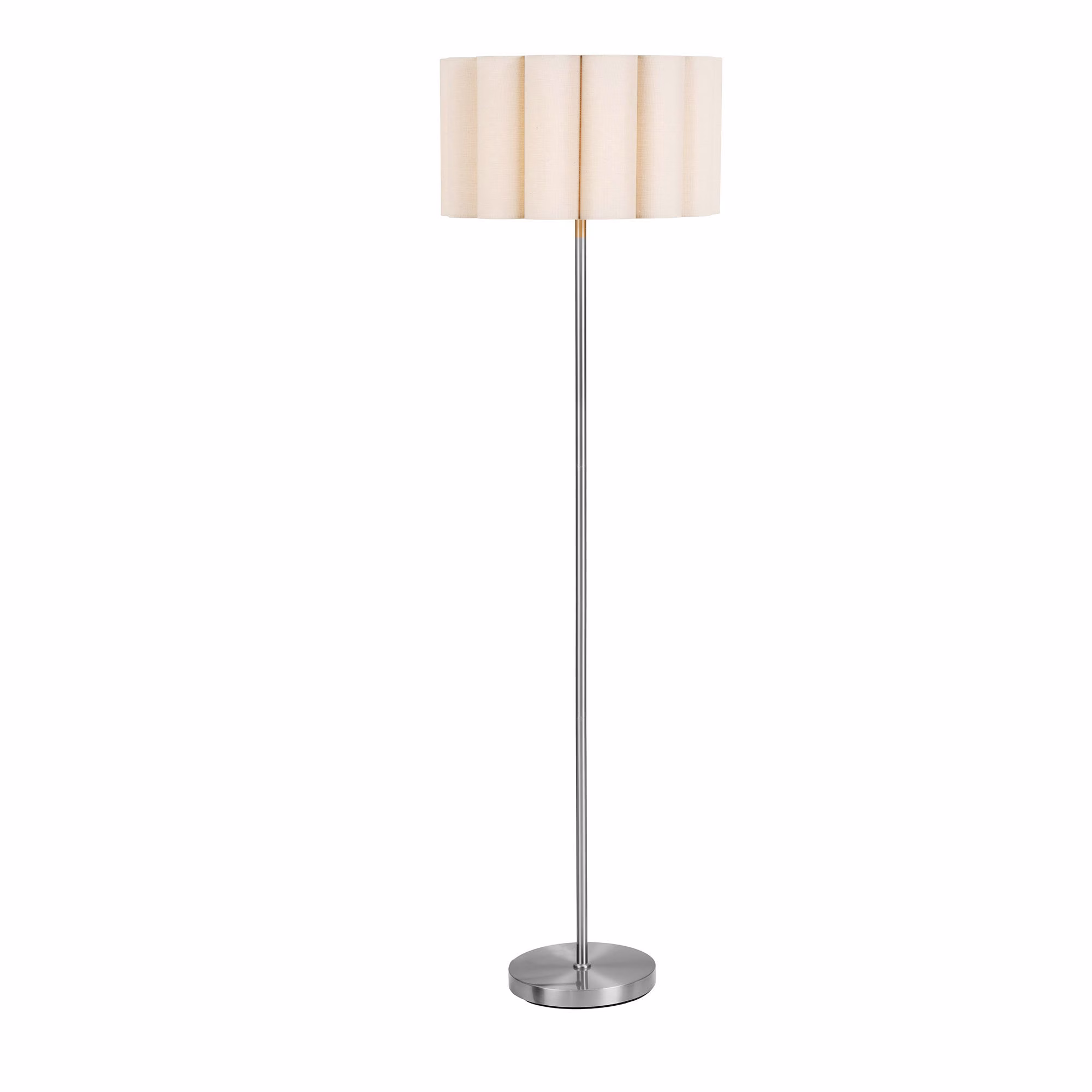 Wattom Vloerlamp – Staal & Linnen – Grijs/Beige – Sfeervolle Vloerlamp 2 Wattom Vloerlamp – Staal & Linnen – Grijs/Beige – Sfeervolle Vloerlamp - Afbeelding 2