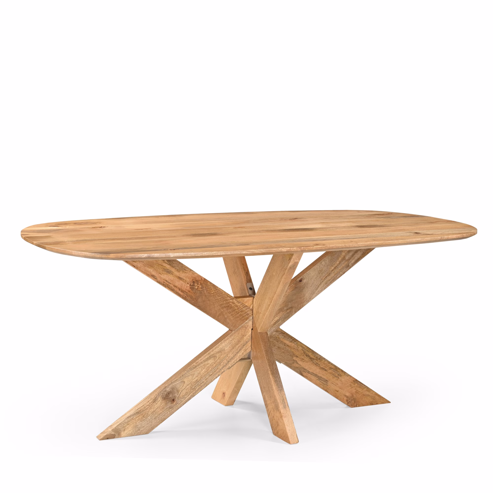 Deense ovale eettafel Runa met houten onderstel 220 2 Deense ovale eettafel Runa met houten onderstel 220 - Afbeelding 2