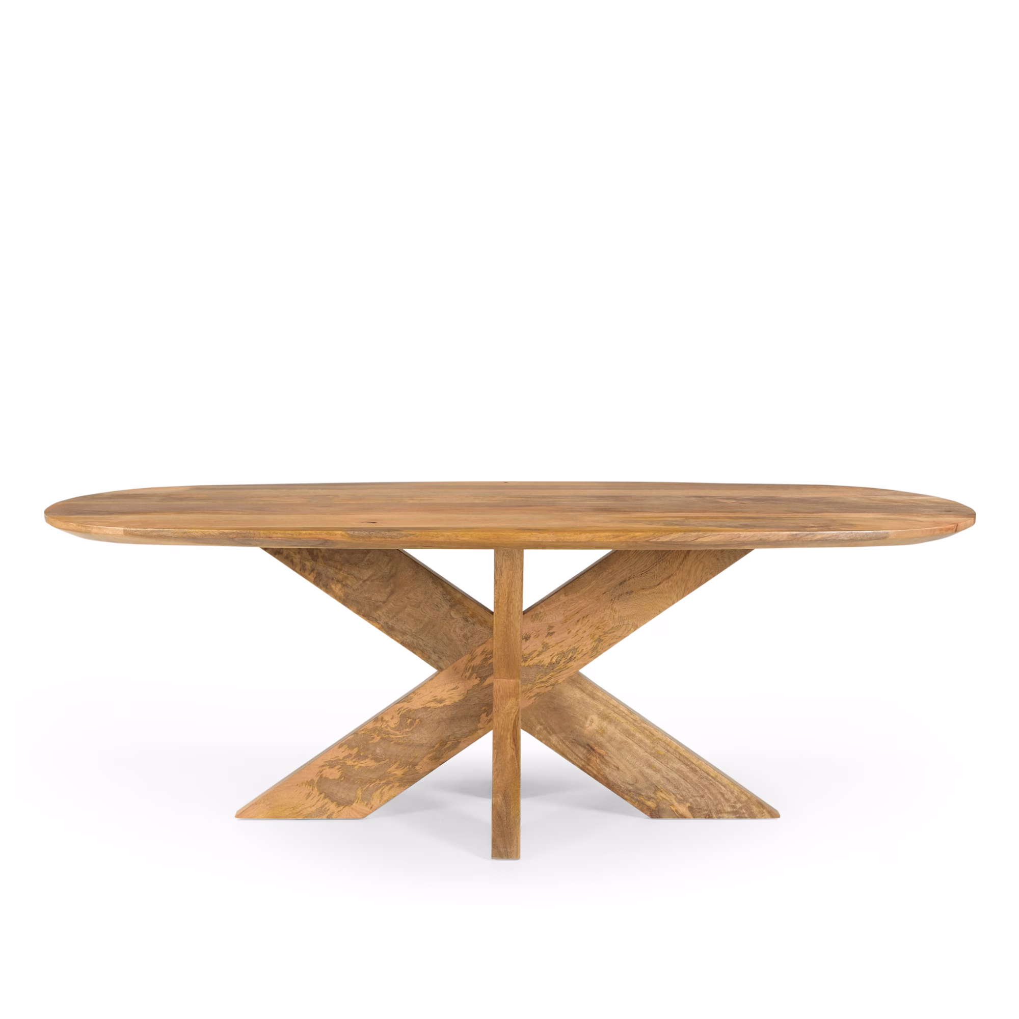 Deense ovale salontafel Runa met houten onderstel 130 1 Runa ovale salontafel