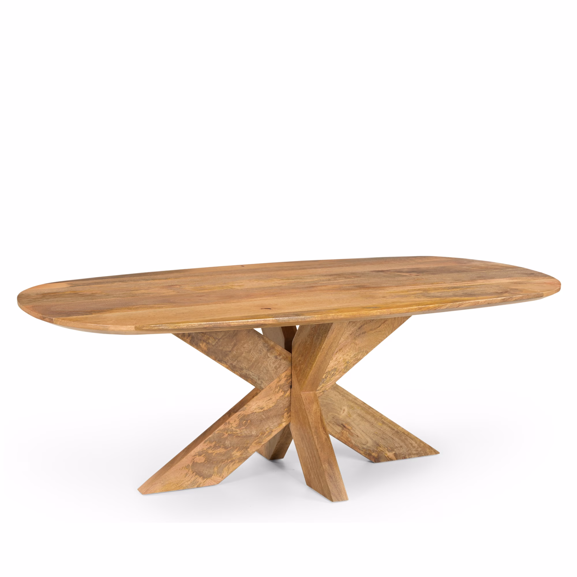 Deense ovale salontafel Runa met houten onderstel 130 2 Deense ovale salontafel Runa met houten onderstel 130 - Afbeelding 2