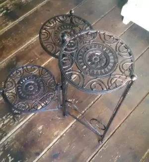 Tafel plantentafel bruin metaal