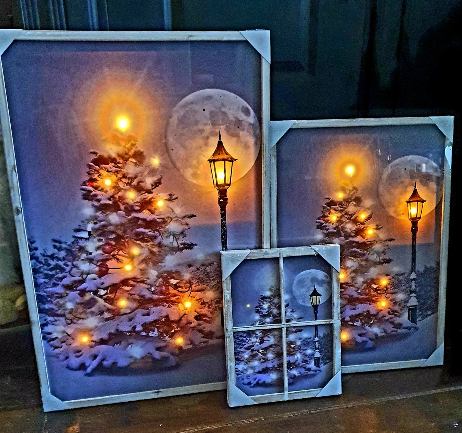 Schilderij kerstboom led 90 2 Schilderij kerstboom led 90 - Afbeelding 2